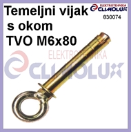 Temeljni vijak TVO M 6x80 s okom